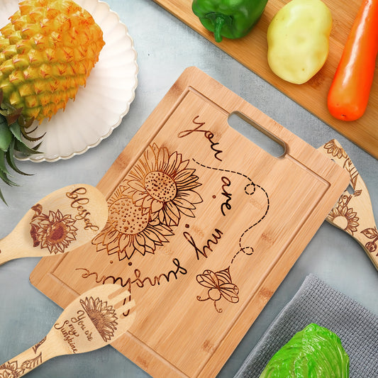 1pc Durable Bamboo Cutting Board
