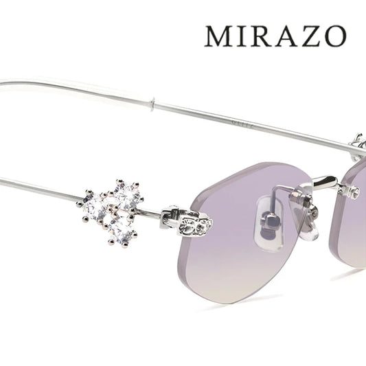 2025 GM glasses  frameless polygon eyeglasses women's jewelry glasses Giltzz myopia anti-blue light frame ultra light spectacles