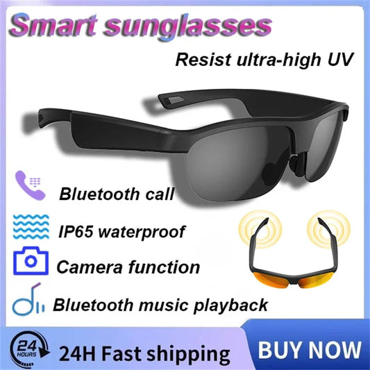 2024 New fashion smart glasses can be superimposed myopia glasses Bluetooth call music play Click to take photos for Android iOS
